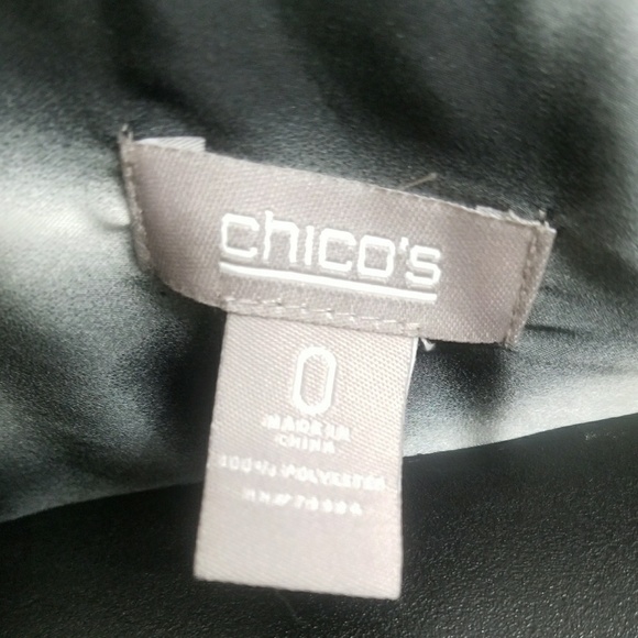 CHICO'S BLOUSE LONG SLEEVE SZ 0 - Picture 3 of 3